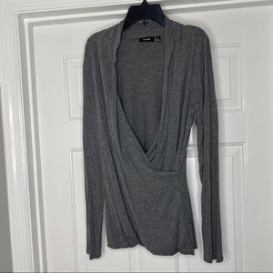 Faux Wrap Long Sleeve